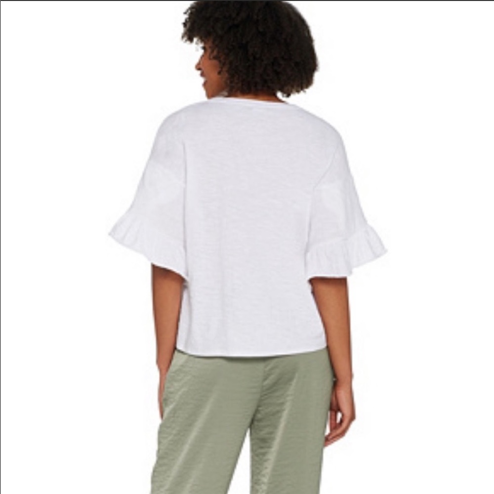 Vince Camuto Drop Shoulder Slub Blouse Small Black - Picture 4 of 4